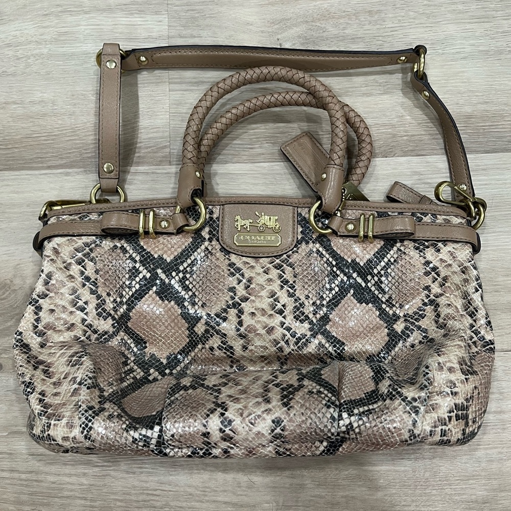Coach Madison Embossed Python Sophia Bag - image 1